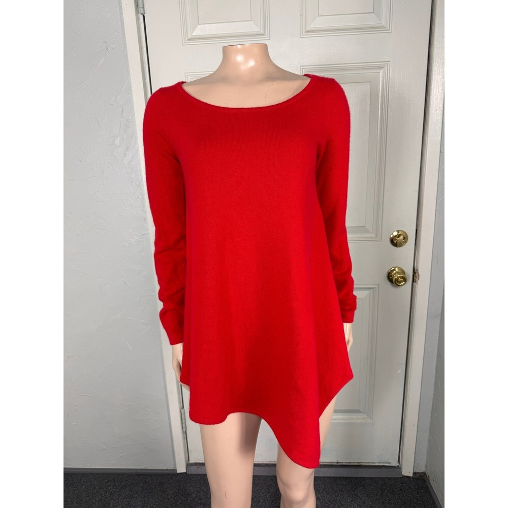 Neiman Marcus Women's Sweater XS Tunic Cashmere Asymmetrical Knit O21